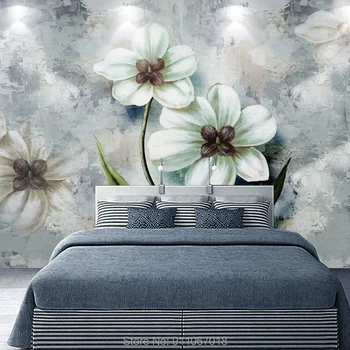 NOI Personaliza 3d Murală Flori Autocolante Dormitor Living Casa de Decorare Dormitor Actele Pregătite Acasă Foto Tapet Pe Perete