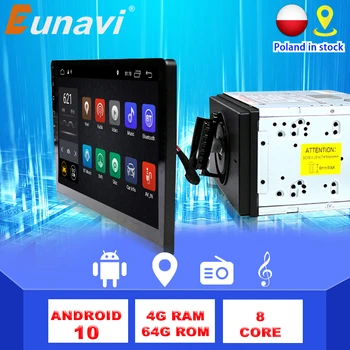 Eunavi 2 din 10.1 inch DSP TDA7851 Universal Android 10 Car Multimedia Radio player 2din GPS, touch screen, Bluetooth, wifi NICI un DVD