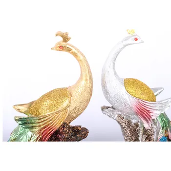 Noi Rășină Statuie Colorat Pasăre Întreb Phoenixs Figurina Mobilier Acasă Decorative Sculptură Păun Office Home Decor Meserii
