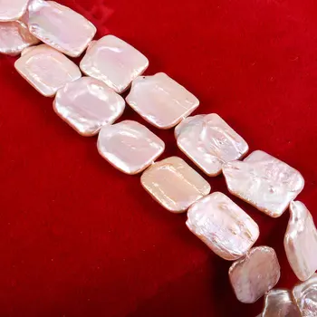 Pătrat în Formă de Mărgele Șirag de mărgele de Perle Naturale, Perle de apă Dulce Colier Brățară Bijuterii DIY Accesorii 16x22mm