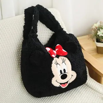 Disney Mickey mouse doamna geantă de umăr Fată Drăguță Geantă de Umăr de Pluș geanta Minnie Geanta Tote sac Cusatura geantă de cumpărături