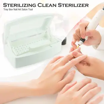 Pro Sterilizator Tava Cutie Sterilizare Curat Nail Art Salon De Manichiura Pentru Nipper Pensete Echipamente Curat Instrumente