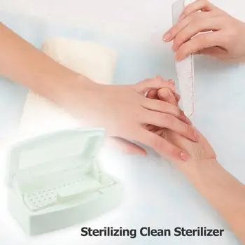 Pro Sterilizator Tava Cutie Sterilizare Curat Nail Art Salon De Manichiura Pentru Nipper Pensete Echipamente Curat Instrumente