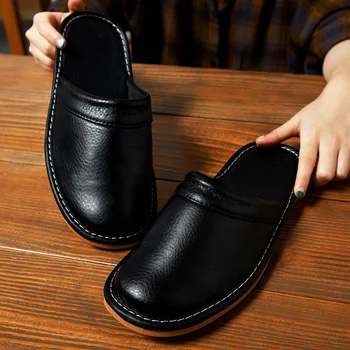 Clasic din piele PU papuci de sex masculin interioară unisex pantofi barbati 2020 om de moda pantofi de piele de casa papuci