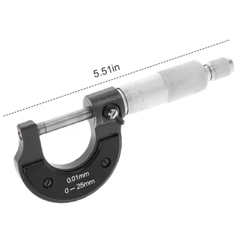 Cald Afara Micrometru 0-25mm/0.01 mm Gauge Șubler cu Vernier cu Precizie Instrument de Măsurare din Oțel Carbon de Măsurare Dimensiuni Externe