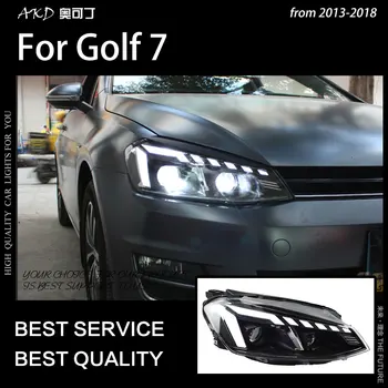 Styling auto Faruri pentru Golf 7 LED-uri Faruri Audi-Design Animație DRL Lampă de Cap Dinamice Indicator LED Beam Accesorii