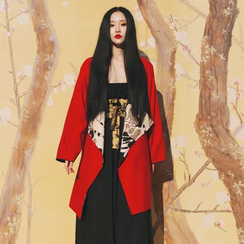2021 Femeie Kimono Japonez Doouble Partea Ukiyo-e Noapte Craniul nou Strat