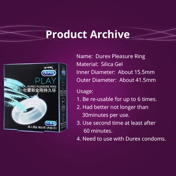 Durex mandat de Silicon Penis Inel pentru Barbati fizice Time-lapse ejaculare Erotic Produse Sigure pentru Barbati Ejaculare Întârziere