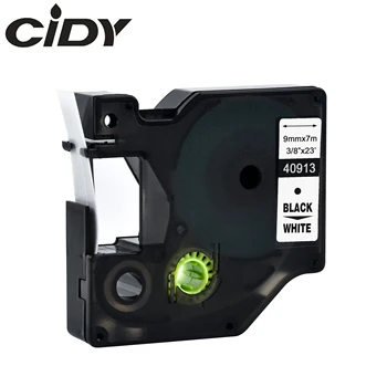 Cidy 100BUC 40913 Compatibil DYMO D1 9mm bandă 40910 40918 negru pe alb folosit pentru dymo labelmanager LM160 LM280 DYMO PNP