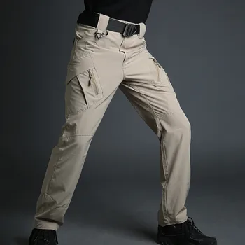 Oamenii IX9 Impermeabil Pantaloni Stretch Militare Tactice Rip-Stop iute Uscat Pantaloni Ușoare de Luptă Armată Multi Buzunare Pantaloni de Marfă