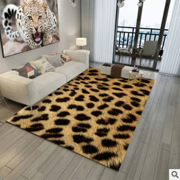 Creative Moderne Covor 3D Animal Leopard/Zebra cu Dungi de Blană, cum ar fi Imprimare Usa Mat Camera de zi Dormitor Zonă de Covoare Covoare transport Gratuit
