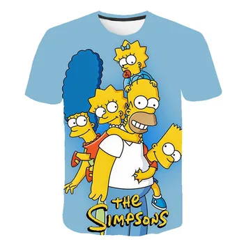 Homer Simpson 3d de Imprimare T Tricoul Bart Simpson Casa Îmbrăcăminte Homer Simpsons tricoul îmbrăcăminte, îmbrăcăminte pentru bărbați și femei Simpson