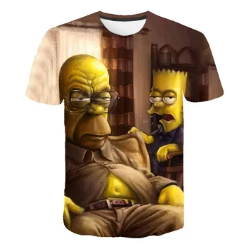 Homer Simpson 3d de Imprimare T Tricoul Bart Simpson Casa Îmbrăcăminte Homer Simpsons tricoul îmbrăcăminte, îmbrăcăminte pentru bărbați și femei Simpson