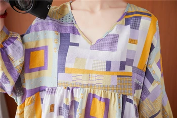 Oladivi Plus Dimensiune Moda Print 3/4 Sleeve Bluza Vrac Femei Primavara-Vara 2021 Nou Casual Supradimensionat Tricou Top Tee Mare Tunica 8XL