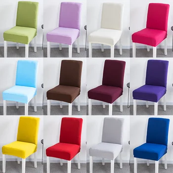 Simplu de culoare solidă întinde acoperă scaun banchet / cina / decor nunta scaun de acoperire hotel acoperă scaun scaun de acoperire ridicata