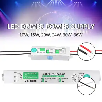 10/15/20/24/30/36W LED Driver de Alimentare rezistent la apa Iluminat cu Transformator Driver Adaptor Pentru Benzi cu LED-uri de Lumină Panoul de Lumina