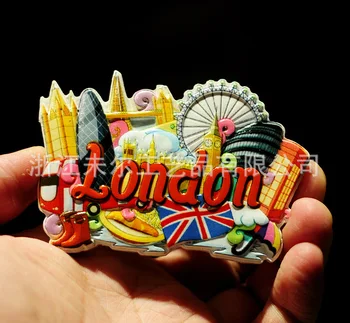 3D Rășină Frigider Autocolante Mondială a Turismului statele UNITE ale americii Europene Londra, Paris, Magnet de Frigider de Suveniruri Magnetice Decor Acasă Idei de Cadouri