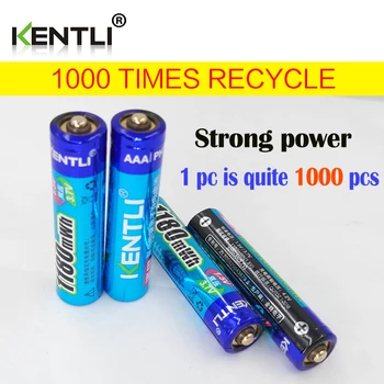 KENTLI 4 buc 1.5 v aaa 1180mWh baterie Reîncărcabilă Li-ion, Li-polymer baterie de Litiu + 4 sloturi AA AAA de litiu, Încărcător Inteligent