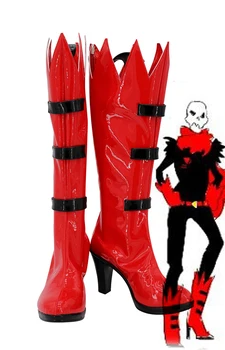 Joc Underfell Papirus Roșu Cosplay Cizme Pantofi Cu Toc Personalizat Petrecere De Halloween Cosplay Pantofi