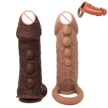 Reutilizabile Prezervative De Sex Masculin Penisului Extender Penis Sclavie Ejaculare Întârziată Gros Penis Sleeve Inele Pentru Penis Jucărie Sexuală Pentru Bărbați