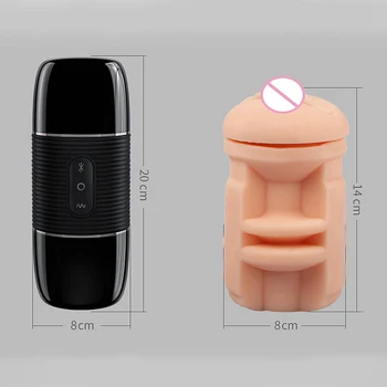 Difuzor Bluetooth de sex Masculin Masturbator pentru Barbati 8 Frecvență Vibratoare Simulare Canal Adult Pizde Masturbari Masaj Jucarii Sexuale