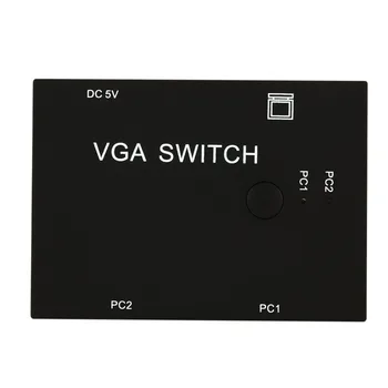 Cel mai nou Mini Portabil 2-port Vga Switcher Video Comutator Selector 2 in 1 pentru Hdtv, Pc 1920 * 1440