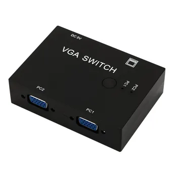 Cel mai nou Mini Portabil 2-port Vga Switcher Video Comutator Selector 2 in 1 pentru Hdtv, Pc 1920 * 1440