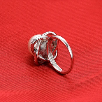 Original argint 925 logodna inel de nunta pentru femei mireasa degetul simulate perla bijuterii sepcial unic r4206
