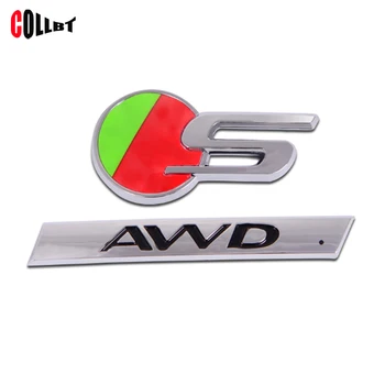 3D Metal Cromat Tip S + AWD Emblema, Insigna Autocolante Pentru Jaguar XF XE XJL F-PACE
