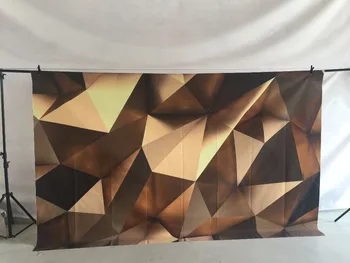 Allenjoy medii fotografice de lux de aur abstract 3d glamour forma de metal eleganta poligonale fundal artistice pentru haine