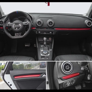 Auto Styling Consola centrala de Bord Benzi Autocolant Garnitura Pentru Audi A3 8V-19 S3 Ușă Interioară Benzi Accesorii de Interior