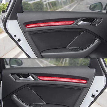 Auto Styling Consola centrala de Bord Benzi Autocolant Garnitura Pentru Audi A3 8V-19 S3 Ușă Interioară Benzi Accesorii de Interior
