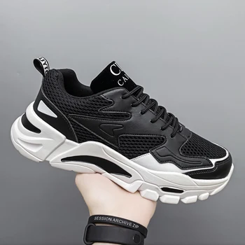 Iubitorii de Cuplu Drum Pantofi de Funcționare în Negru din Microfibre din Piele de Designer Pistă de Jogging Adidasi Sport în aer liber de Mers pe jos Antrenor Pantofi