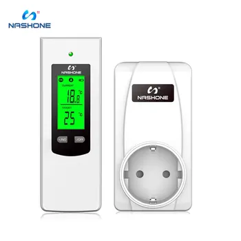 Nashone Controler de Temperatura Termostat pentru Podea Tan Cameră de Încălzire Termostat de 220V Soclu UE Termostat Wireless controller
