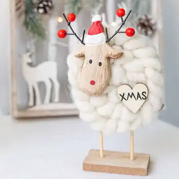 Nordic Drăguț de Crăciun de Decorare Lână Simțit Păpușă Moș Crăciun Elan om de Zăpadă Camera Copiilor Desktop Ornamente de Anul Nou Cadou de Crăciun