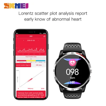 SKMEI Bărbați Smartwatch de Oxigen din Sange Tensiunii Arteriale Mens Ceasuri Inteligente Inima Rata de Afișare a mesajelor Sport de sex Masculin Ceas reloj mujer W3