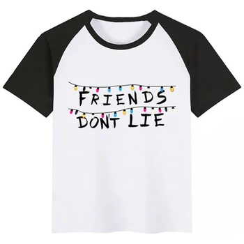 BoysGirls Lucruri ciudate Prietenii Nu Mint Desene animate de Imprimare Tricou Copii Haine Copii Vara Maneca Scurta Copii T-shirt