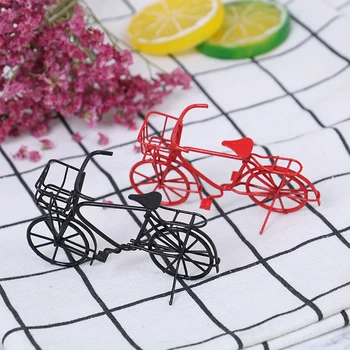Motocicleta In Miniatura Din Metal Trompeta Biciclete Deget Trage Înapoi Biciclete Model Timpurie Pentru Copii Jucarii Educative Fairy Garden Decor