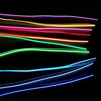 1/2/3/5m de Masina USB 2.0 12V LED Rece lumini de Neon Flexibil EL Wire Auto Lampi Masina de Cusut Benzi de Margine Linie de Decoratiuni Interioare lămpi