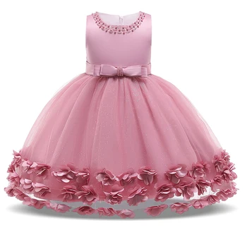 2020 flori ciucure fete dress copii seara de bal rochie de bal costum copil prima rochie de comuniune cu arcul vestidos de împărtășanie