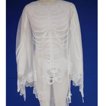 Halloween Schelet shawlsLace Țesute Poncho Confortabil Greutate de Lumină Pură Tesatura Pentr alb simplu costum de Halloween șal 2020