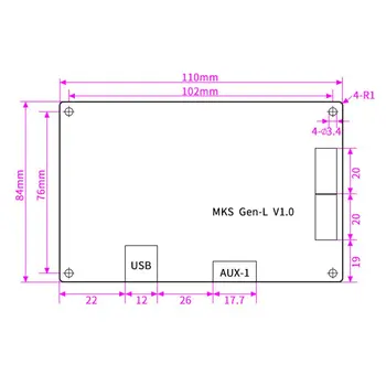 MKS GEN L V1.0 Controler de Bord Imprimantă 3D Board Placa de baza Placa de baza Compatibile Rampe&marlin pentru 4988/DRV8825/TMC2100 Driver