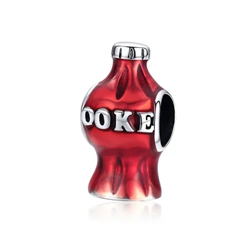 CodeMonkey Bea coca-Cola Margele Argint 925 Șirag de mărgele Roșii se Potrivesc Design Original, Bratara Pandantiv Farmec Bijuterii DIY Face C1159