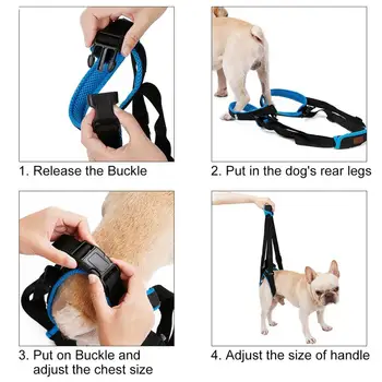 Reglabil Câine de Companie Sling Lift Cablajului Bretele Picior, Piciorul din Spate Ajuta la Mersul pe jos Câini Animale de companie Echilibru Cablajul Auxiliar curea Curea pentru Câini