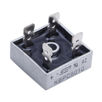5 x KBPC5010 1000V 50A Caz de Metal 4 Pin Singură Fază Punte Diode Redresoare
