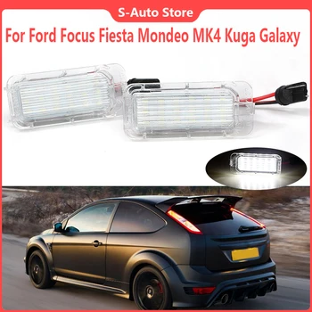 2 buc LED-uri de Înmatriculare Lumini Lămpi Albe Pentru Ford Focus Fiesta Mondeo MK4 Kuga, Galaxy Max Mk2 DA3 MK3 MK5 MK6