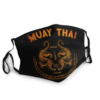 Muay Thai Tigru Masca pentru Fata Anti Praf Sak Yant Tatuaj Kickboxing Thailanda de Protectie Respiratorie Reutilizabile Gura-Mufla