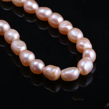 Noi neregulate alb roz violet pearl margele Simplu și elegant de partid bijuterii cadou perla dimensiunea de 8-9mm