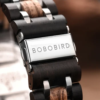 BOBOBIRD Ceas Ceasuri de mana Barbati Pentru Om 2020 Cronograf Cronometru Auto Data Cuarț Ceas de mână din Lemn de Ceasuri Cutie de Lemn
