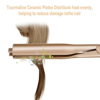 Twist-Design Indreptat Parul Ondulator Ceramic 3D 1 Inch Placă de Titan Păr de Aur Șovăi Îndreptare Curling parul plat Instrument de fier